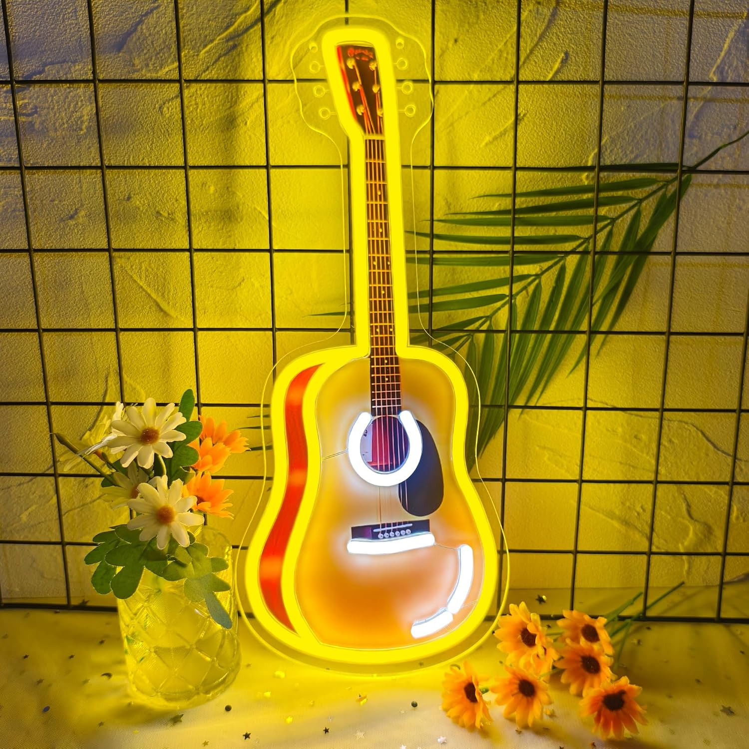 Lighting Christmas Decor - Lampu Neon LED Gitar Akustik, Lampu